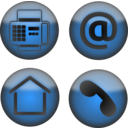 download Four Contact Icons clipart image with 90 hue color