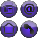 download Four Contact Icons clipart image with 135 hue color