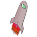 download Space Rocket Whit Fire clipart image with 315 hue color
