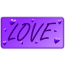 download I Love You 3 clipart image with 270 hue color