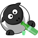 download Drinking Sheep clipart image with 90 hue color