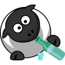 download Drinking Sheep clipart image with 135 hue color
