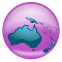 download Oceania Globe clipart image with 90 hue color