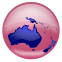 download Oceania Globe clipart image with 135 hue color
