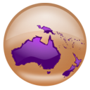 download Oceania Globe clipart image with 180 hue color