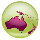download Oceania Globe clipart image with 225 hue color