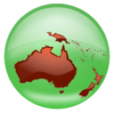 download Oceania Globe clipart image with 270 hue color