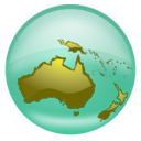 download Oceania Globe clipart image with 315 hue color