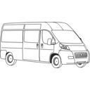 download Van Line Art clipart image with 45 hue color