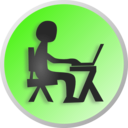 download Working With Laptop clipart image with 45 hue color