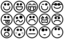 Greyscale Smiley Set