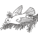 download Coloring Book Willow Goldfinch clipart image with 45 hue color