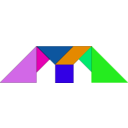 download Tangram clipart image with 90 hue color