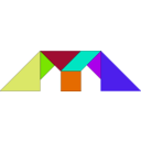 download Tangram clipart image with 225 hue color