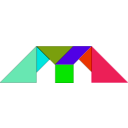 download Tangram clipart image with 315 hue color
