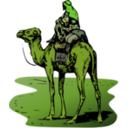 download Camel With Rider clipart image with 45 hue color