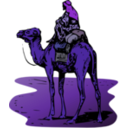 download Camel With Rider clipart image with 225 hue color