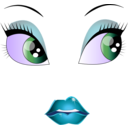 download Pretty Woman Smiley Emoticon clipart image with 225 hue color