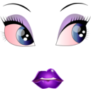 download Pretty Woman Smiley Emoticon clipart image with 315 hue color
