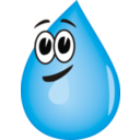 download Water Droplet clipart image with 0 hue color