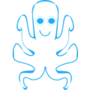 download Octopus clipart image with 180 hue color