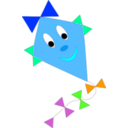 download Kite clipart image with 180 hue color