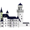 download Neuschwanstein Castle clipart image with 45 hue color