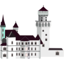 download Neuschwanstein Castle clipart image with 135 hue color