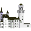 download Neuschwanstein Castle clipart image with 225 hue color