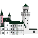 download Neuschwanstein Castle clipart image with 315 hue color