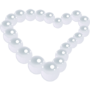 download Pearl Heart clipart image with 180 hue color