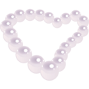 download Pearl Heart clipart image with 270 hue color