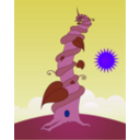 download Beanstalk clipart image with 225 hue color