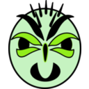 download Evil Face clipart image with 90 hue color