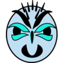 download Evil Face clipart image with 180 hue color