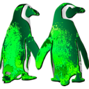 download Tux Love 2 clipart image with 270 hue color