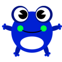 download Frog clipart image with 135 hue color