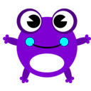 download Frog clipart image with 180 hue color