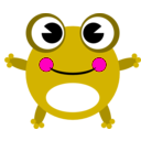 download Frog clipart image with 315 hue color