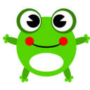 download Frog clipart image with 0 hue color