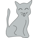 download Simple Cat clipart image with 90 hue color
