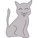 download Simple Cat clipart image with 225 hue color