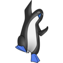 download Penguin clipart image with 180 hue color