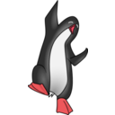 download Penguin clipart image with 315 hue color