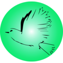 download Dove Icon clipart image with 180 hue color