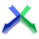 download X Arrows clipart image with 45 hue color