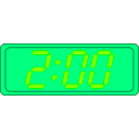 download Digital Clock clipart image with 90 hue color