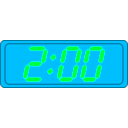 download Digital Clock clipart image with 135 hue color