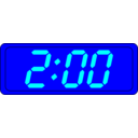 download Digital Clock clipart image with 180 hue color