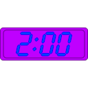 download Digital Clock clipart image with 225 hue color